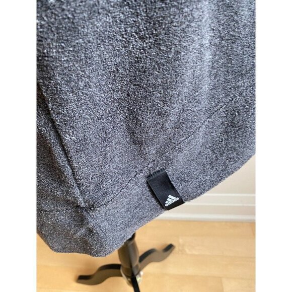 ADIDAS BNWOT Womens Gray Terry Fleece Pulllover Sz Small Sweatshirt - Picture 4 of 9